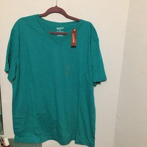 NWT Arizona teal V-neck  XXL Tee